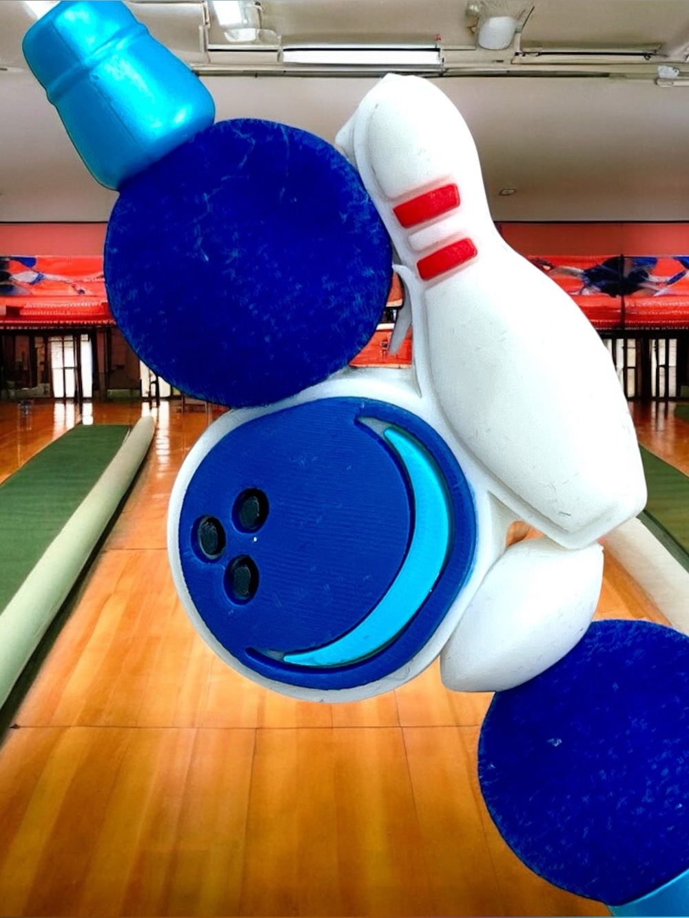 New Blue bowling ball ballpoint ink pen